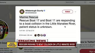 Crews work to rescue boaters after collision on Little Manatee River