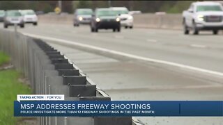 Michigan State Police address freeway shootings