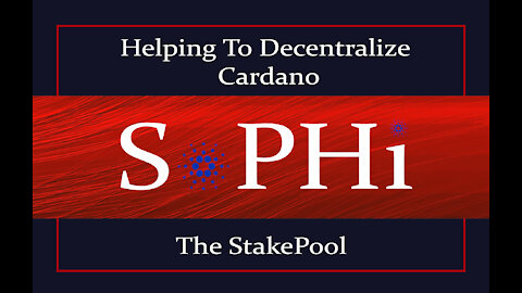 Welcome To The SoPHi Cardano Ada Stake Pool. Don't Get Caught In A Saturated Pool Come Check Us Out!