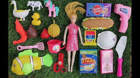 Mencari mainan anak-anak perempuan, Boneka Barbie, Durian berduri, kuda poni, bebek, udang