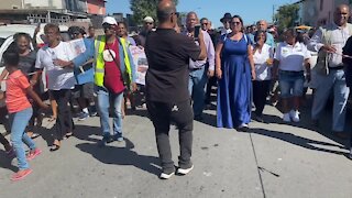 SOUTH AFRICA - Cape Town - Street memorial service formurdered Tazne van Wyk(Video) (Emg)