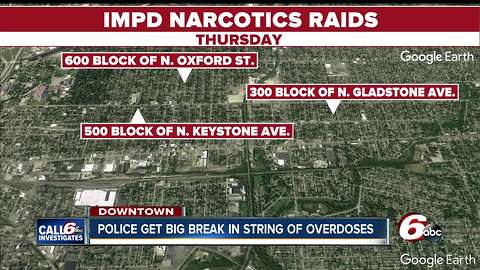 Three houses linked to rash of overdoses in downtown Indianapolis raided