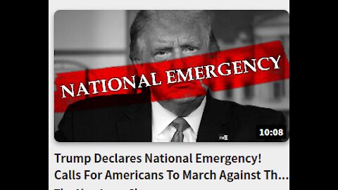 Trump Declares National Emergency! Calls For Americans To March Against The Swamp January 6,