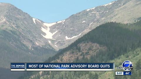 Nine Park Service advisory board members quit