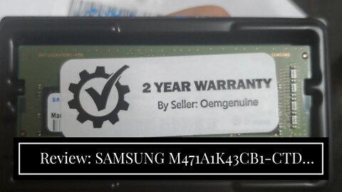 Review: SAMSUNG M471A1K43CB1-CTD 8GB DDR4 2666MHz Memory Module - Memory Modules (8GB, 1 x 8GB,...