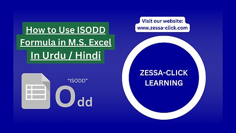 How to Use ISODD Formula in M.S. Excel in Urdu / Hindi