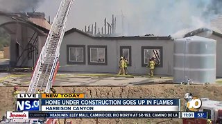 Harbison Canyon home goes up in flames