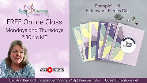 👑 Pastel Rainbow Cards made using the Stampin' Up! Patchwork Pieces Dies