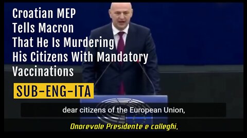 Croatian MEP Tells Macron That He Is Murdering His Citizens.. [SUB-ENG-ITA]
