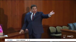 DeSantis walks out of unemployment news conference as reporters ask questions