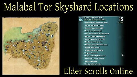Malabal Tor Skyshard Locations [Elder Scrolls Online] ESO