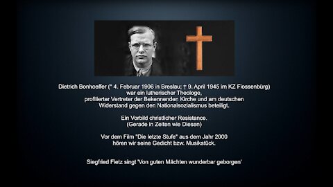 Christen Dietrich Bonhoeffer christliche Resistance Ungehorsam gegenüber Staat früher heute