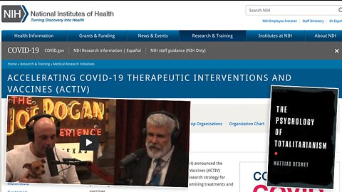 Doctor Peter Breggin | Dr. Breggin Asks, "Why Is Doctor Robert Malone a Partner In NIH Activ?" What Is NIH Activ (ACCELERATING COVID-19 THERAPEUTIC INTERVENTIONS AND VACCINES)?