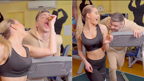 Funny Video Of Man And Woman In A Gym