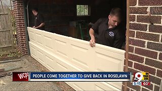 Local company provides free garage door to lift burden on family