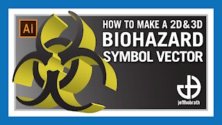 Illustrate a Biohazard Symbol Vector 2D & 3D in Adobe Illustrator Tutorial | Jeff Hobrath Art Studio