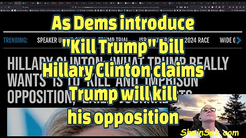 As Dems introduce "Kill Trump" bill Hillary Clinton claims Trump will kill his opposition-508