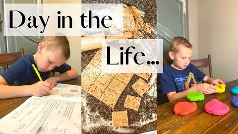 DITL- Homemade Sourdough Crackers + an Easy Homemade Playdough Recipe!💙 || 4th Grade Homeschool Day