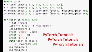 Tutorial 3: how to train a liear regression model using nn.Linear()