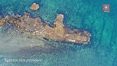 Drone footage captures ancient port in Greek islands