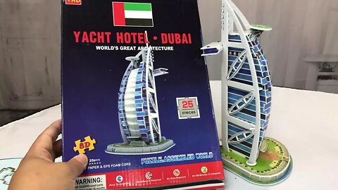 Burj Al Arab Yacht Hotel Dubai 3D Puzzle Foam Board Model Kit (25 Pieces) review