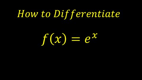 💥How to Differentiate With the Natural Exponential Function 😲 with EXAMPLES Calculus