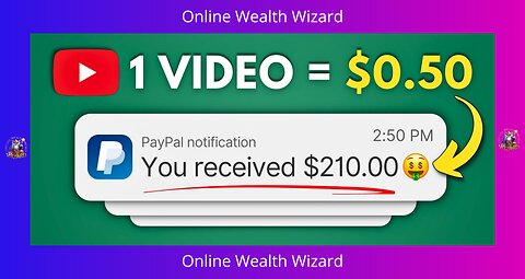 Get Paid $0.50 PER VIDEO Watched - Make Money Online