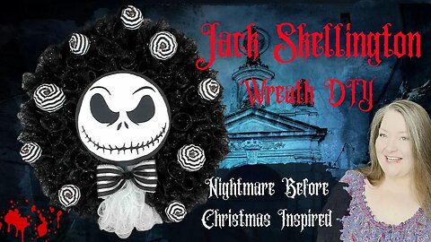Jack Skellington Wreath DIY Nightmare Before Christmas Inspired Halloween Wreath Tutorial New Method