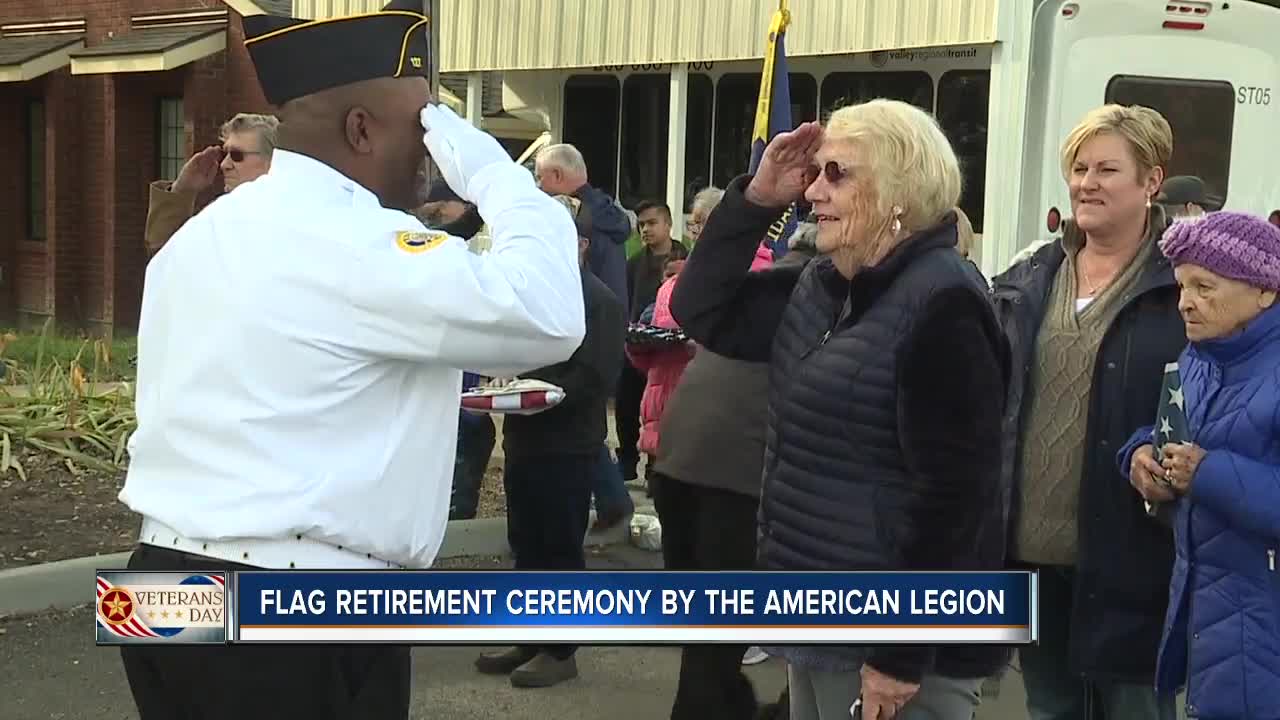 American Legion retires worn out flags in Eagle