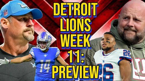 Detroit Lions Week 11: Preview #detroitlions #nygiants #nfl