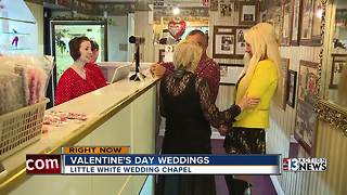 Couples flock to Las Vegas to get married on Valentine's Day