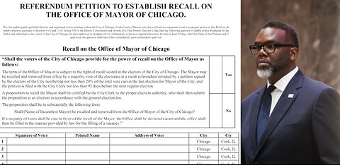 Mayor Brandon Johnson Faces Off With Petition Drive Launched To Give Voters Power To Recall Mayor