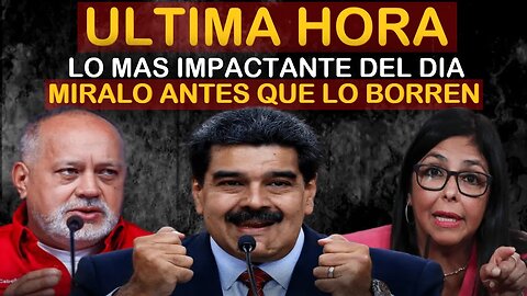 🔴SUCEDIO HOY! URGENTE HACE UNAS HORAS! MAXIMA ALERTA MADURO AGONIZA - NOTICIAS VENEZUELA HOY