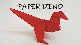 How to Make Origami Paper Dino