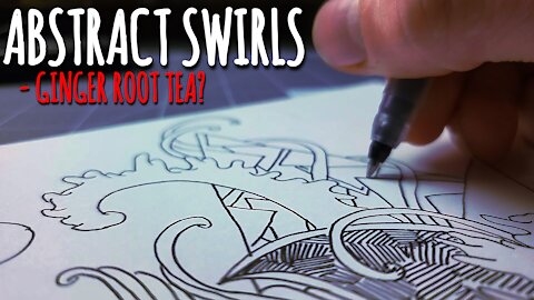 Abstract Swirls With Gel Pen | Ginger Root Tea?