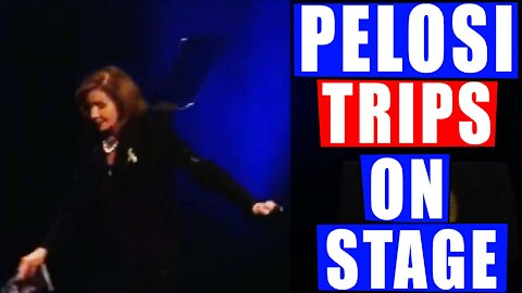 Nancy Pelosi Trips and Stumbles Nearly Falling on Stage – Biden Basketball Team Joke in Colorado