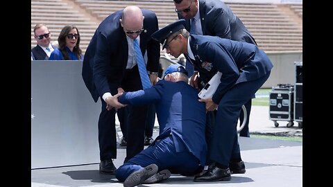 President Biden Trips And Falls At Air Force Commencement Ceremony