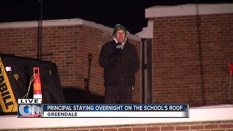 Greendale principal to spend the night on school's roof after students raised thousands for charity