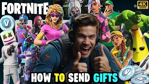 HOW TO SEND GIFTS IN FORTNITE 🔥 Skins, Emotes, Battle Pass, and V-Bucks (Console & PC)