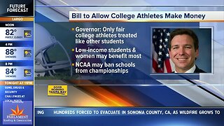Gov. DeSantis supports paying college athletes for use of name