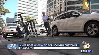 Chef rides his way to top scooter customer
