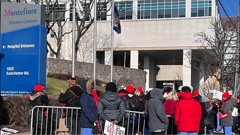 LIVE: Nurses on Strike at Montefiore Hospital Campus in Morris Park - Bronx, NYC