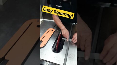 Easy Table Saw Blade Squaring! #shorts