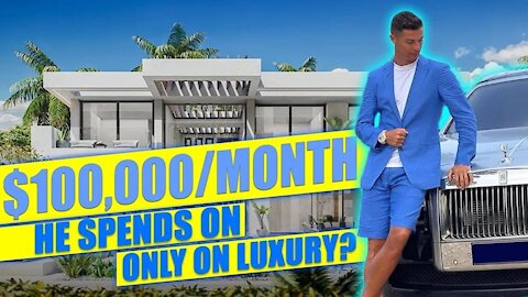 How much does Ronaldo spend in a month on luxury?