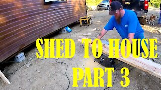Amish Shed to House Conversion Part 4