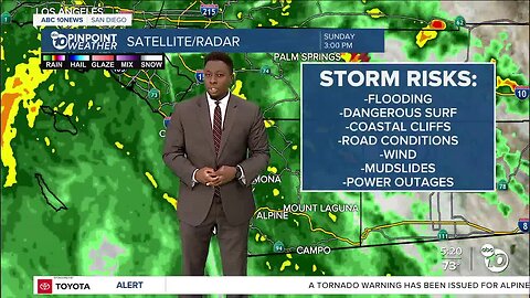 ABC 10News Pinpoint Weather with Moses Small: Tropical Storm Hilary hits San Diego