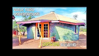 Walk Thru Tour 2-Story MusArt Studio | Underground Earthbag Building | Weekly Peek Ep94