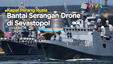 Kapal Perang Rusia Matikan Serangan Drone di Sevastopol Krimea