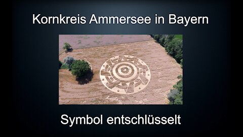 Kornkreis Deutschland 2020 Ammersee Bayern Symbol Satan stellt sich über Gott