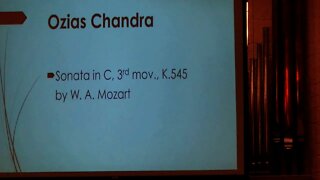 Ozias Chandra - Mozart Sonata in C 3rd Mv. K.545